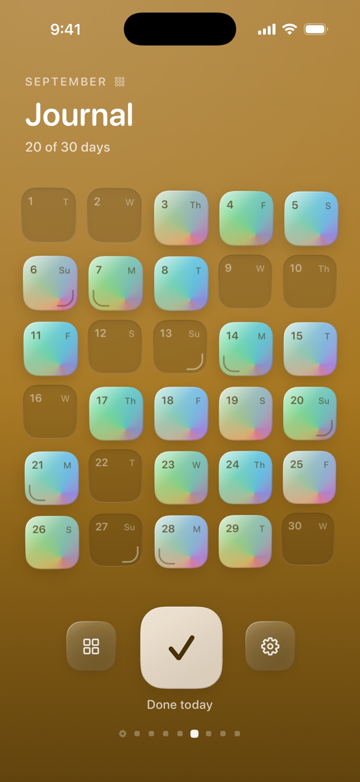 A month of holographic tiles in mosaic colors
