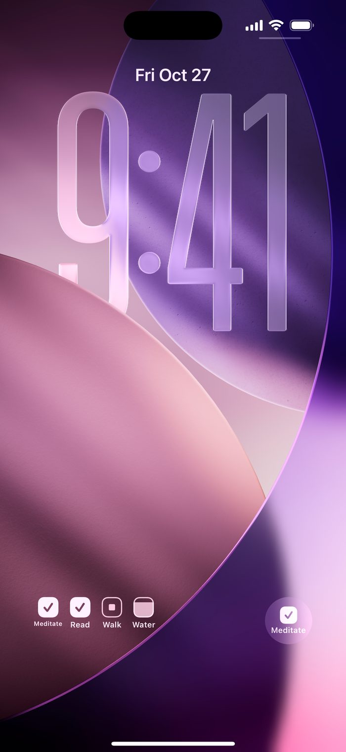 Daytiles widgets on the Lock Screen